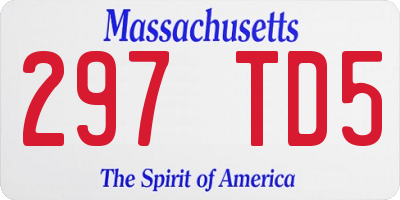 MA license plate 297TD5