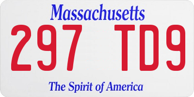 MA license plate 297TD9