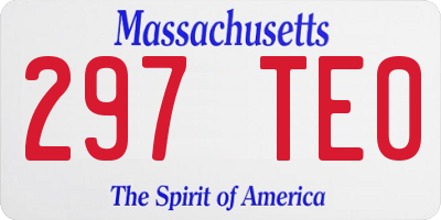 MA license plate 297TE0