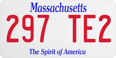 MA license plate 297TE2