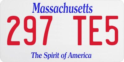 MA license plate 297TE5