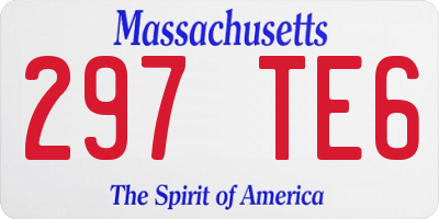 MA license plate 297TE6