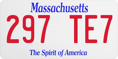 MA license plate 297TE7