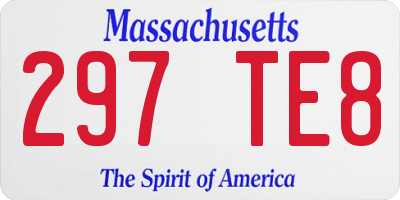 MA license plate 297TE8
