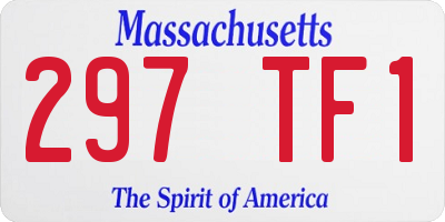MA license plate 297TF1