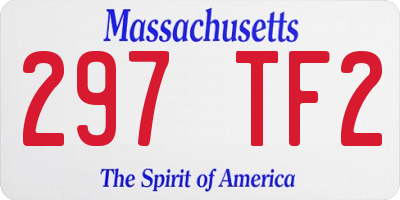 MA license plate 297TF2