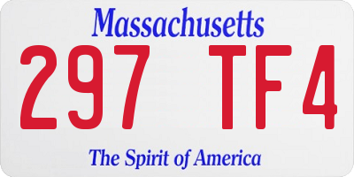 MA license plate 297TF4