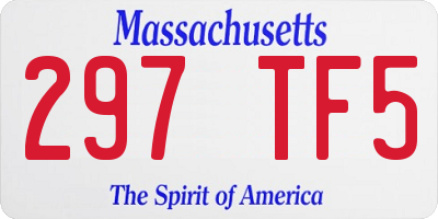 MA license plate 297TF5
