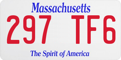 MA license plate 297TF6