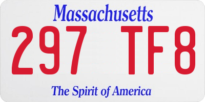 MA license plate 297TF8