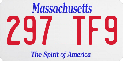 MA license plate 297TF9