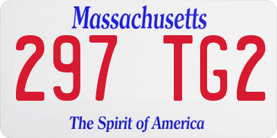 MA license plate 297TG2
