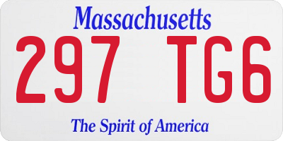 MA license plate 297TG6