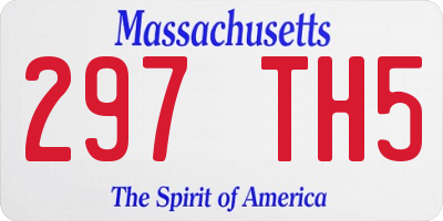 MA license plate 297TH5