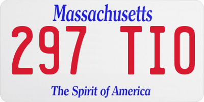MA license plate 297TI0