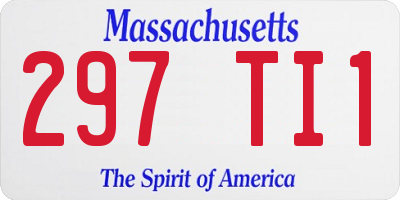 MA license plate 297TI1