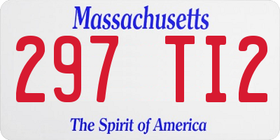 MA license plate 297TI2