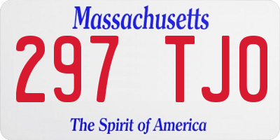 MA license plate 297TJ0