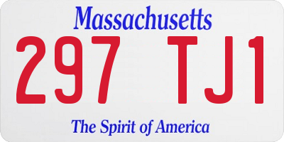 MA license plate 297TJ1