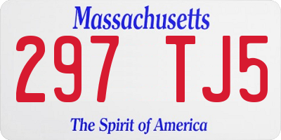 MA license plate 297TJ5