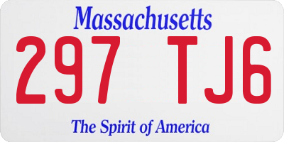 MA license plate 297TJ6