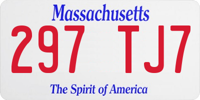 MA license plate 297TJ7