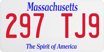 MA license plate 297TJ9