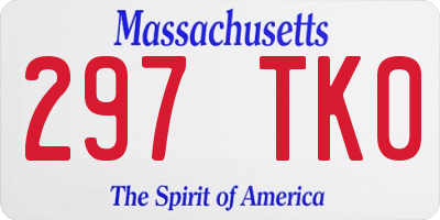 MA license plate 297TK0