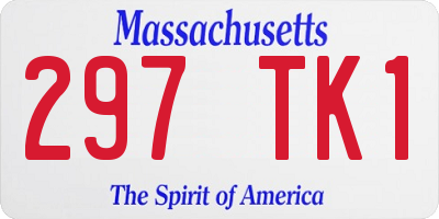 MA license plate 297TK1