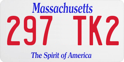 MA license plate 297TK2