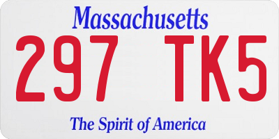 MA license plate 297TK5