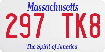 MA license plate 297TK8