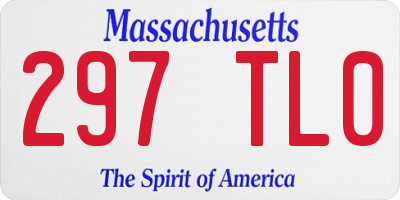 MA license plate 297TL0