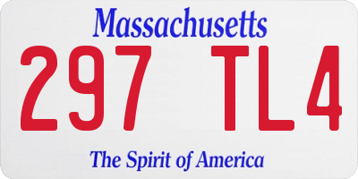 MA license plate 297TL4