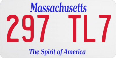 MA license plate 297TL7
