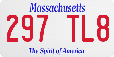 MA license plate 297TL8