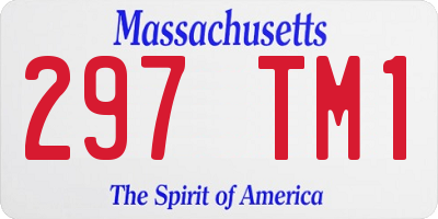 MA license plate 297TM1