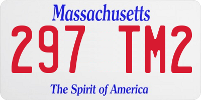 MA license plate 297TM2