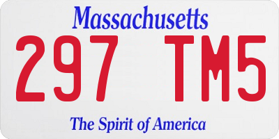MA license plate 297TM5