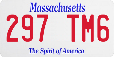 MA license plate 297TM6