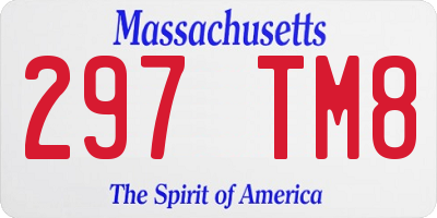 MA license plate 297TM8
