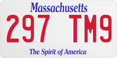 MA license plate 297TM9