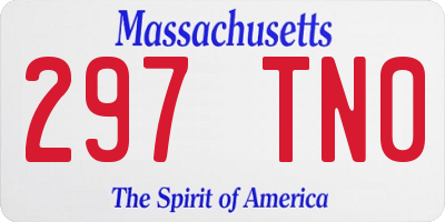 MA license plate 297TN0