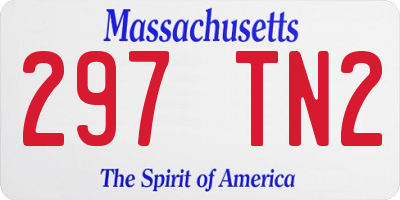 MA license plate 297TN2