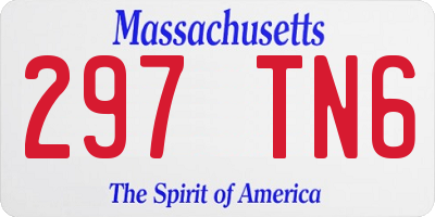 MA license plate 297TN6
