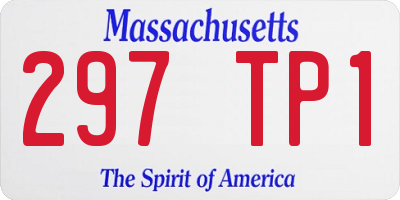 MA license plate 297TP1