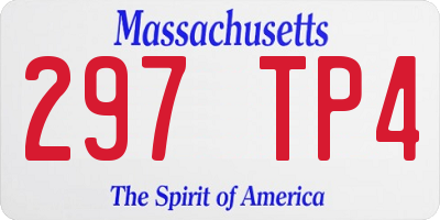 MA license plate 297TP4