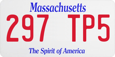 MA license plate 297TP5
