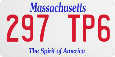 MA license plate 297TP6