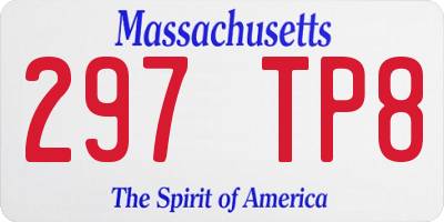 MA license plate 297TP8